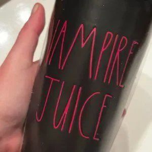 Rae Dunn‎ Vampire Juice Ceramic Travel Mug New - Halloween Decor